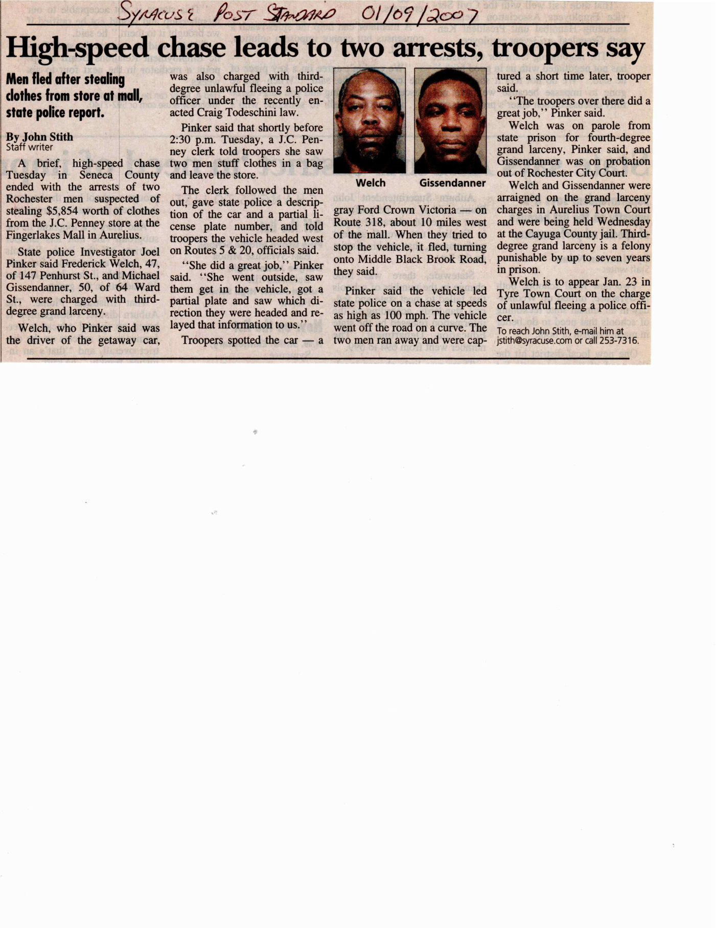 Newspaper article