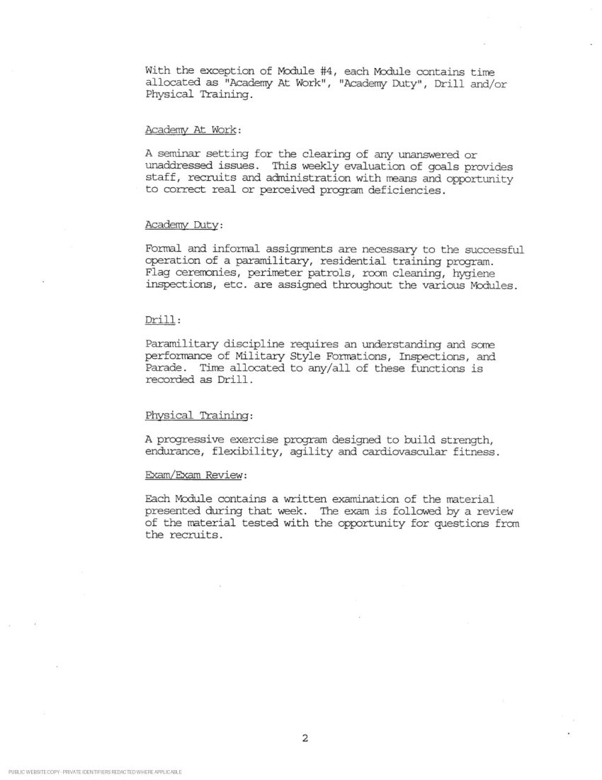 New York State corrections academy transcript and curriculum - page 6
