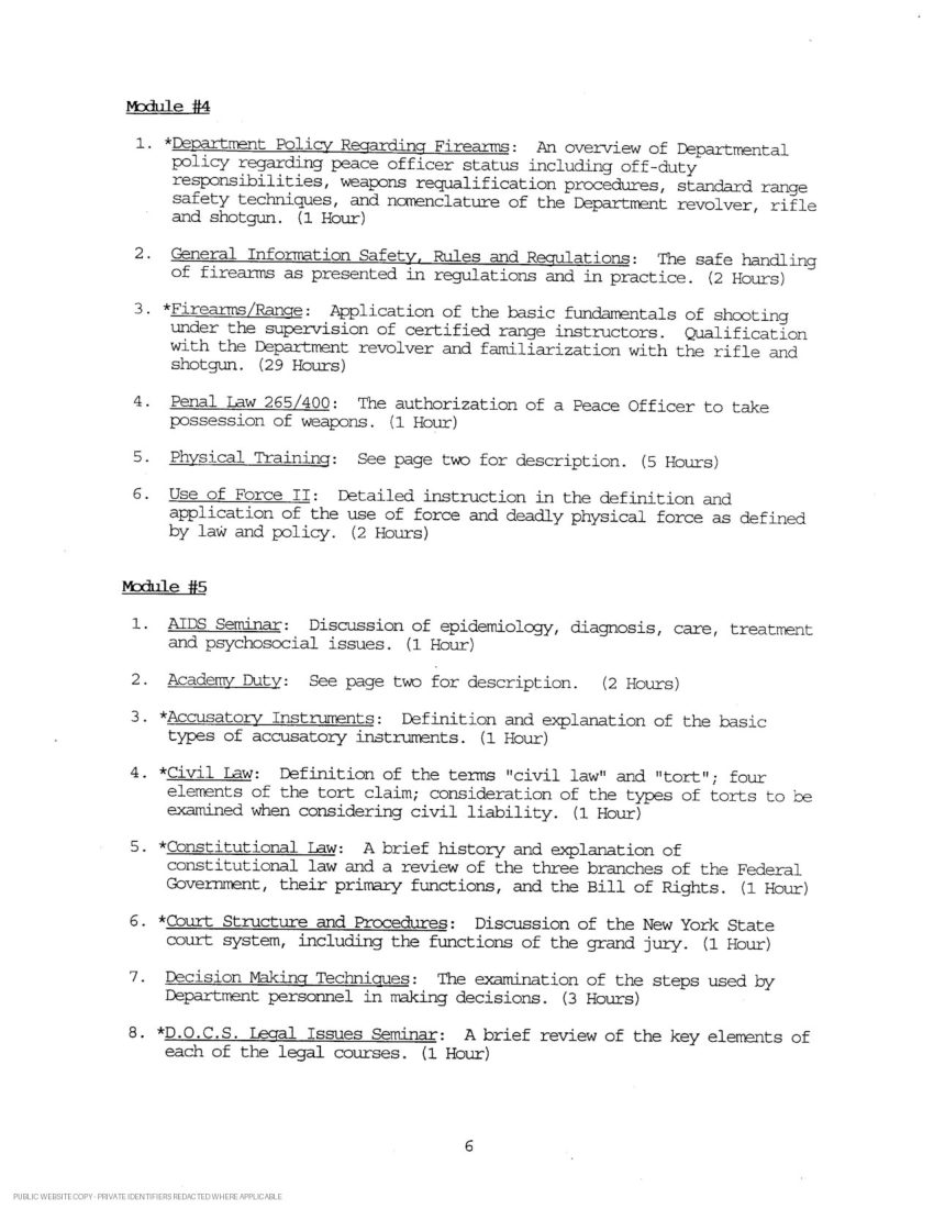 New York State corrections academy transcript and curriculum - page 10