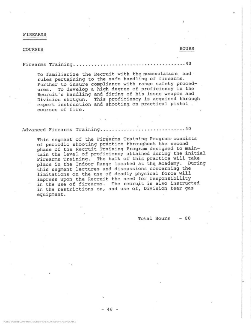 New York State Police academy and in-service transcript - page 21