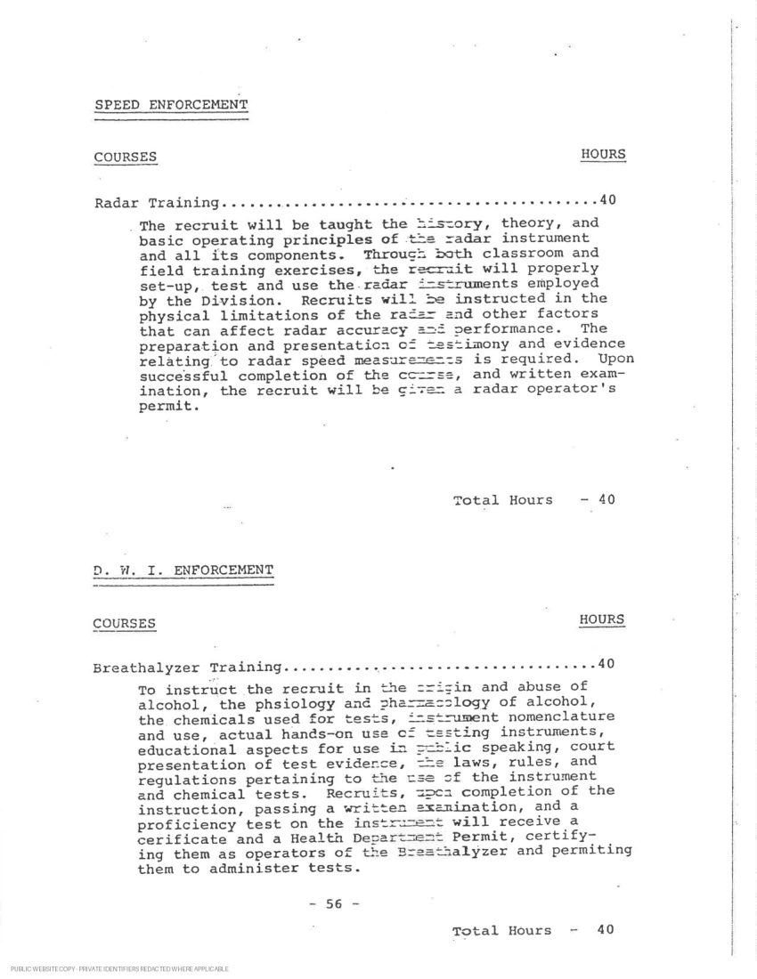 New York State Police academy and in-service transcript - page 31